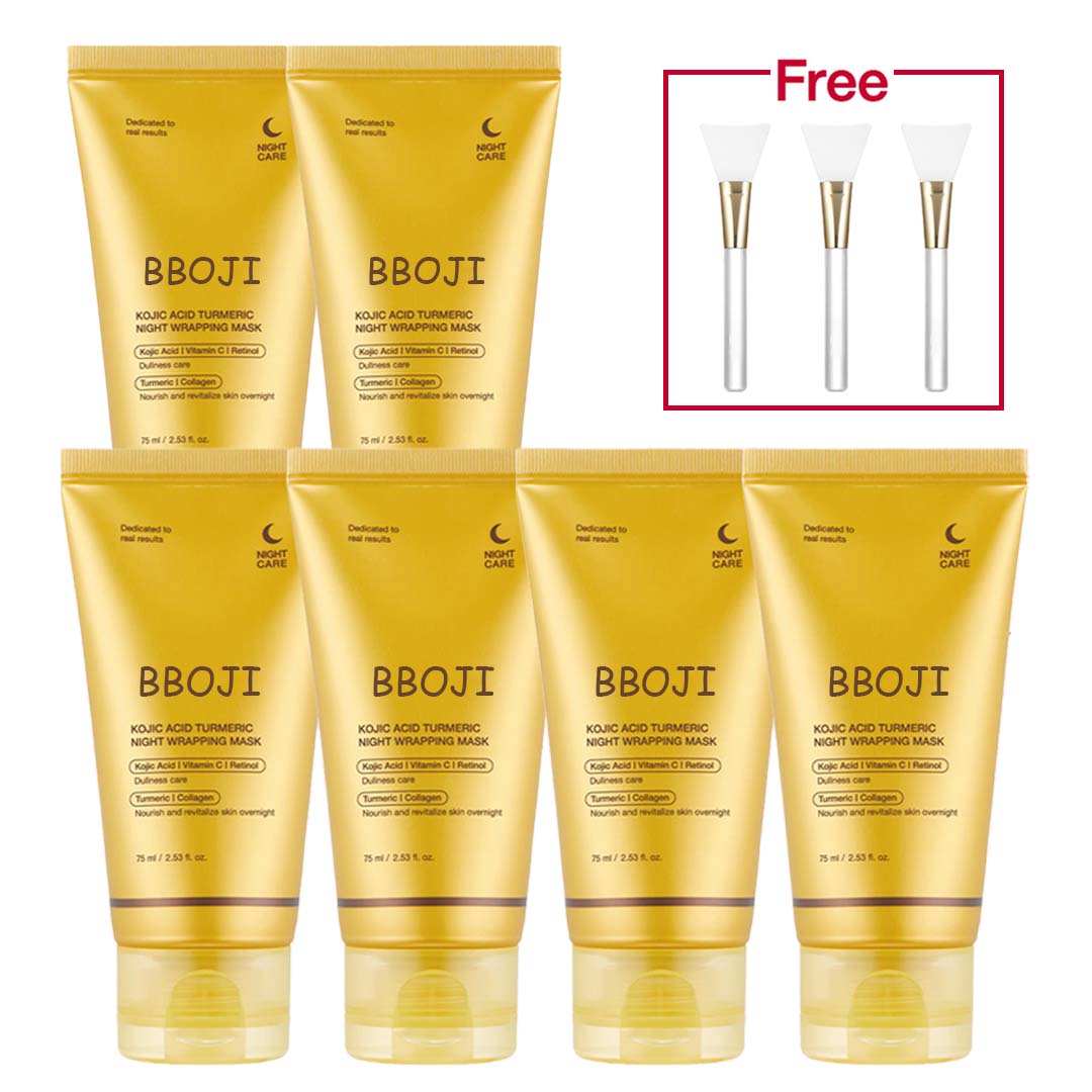 ✨✨Limited-time special offer: BUY ONE, GET ONE FREE!🔥🔥BBOJI Turmeric Kojic Acid Collagen Night Mask
