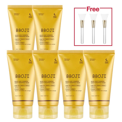 ✨✨Limited-time special offer: BUY ONE, GET ONE FREE!🔥🔥BBOJI Turmeric Kojic Acid Collagen Night Mask